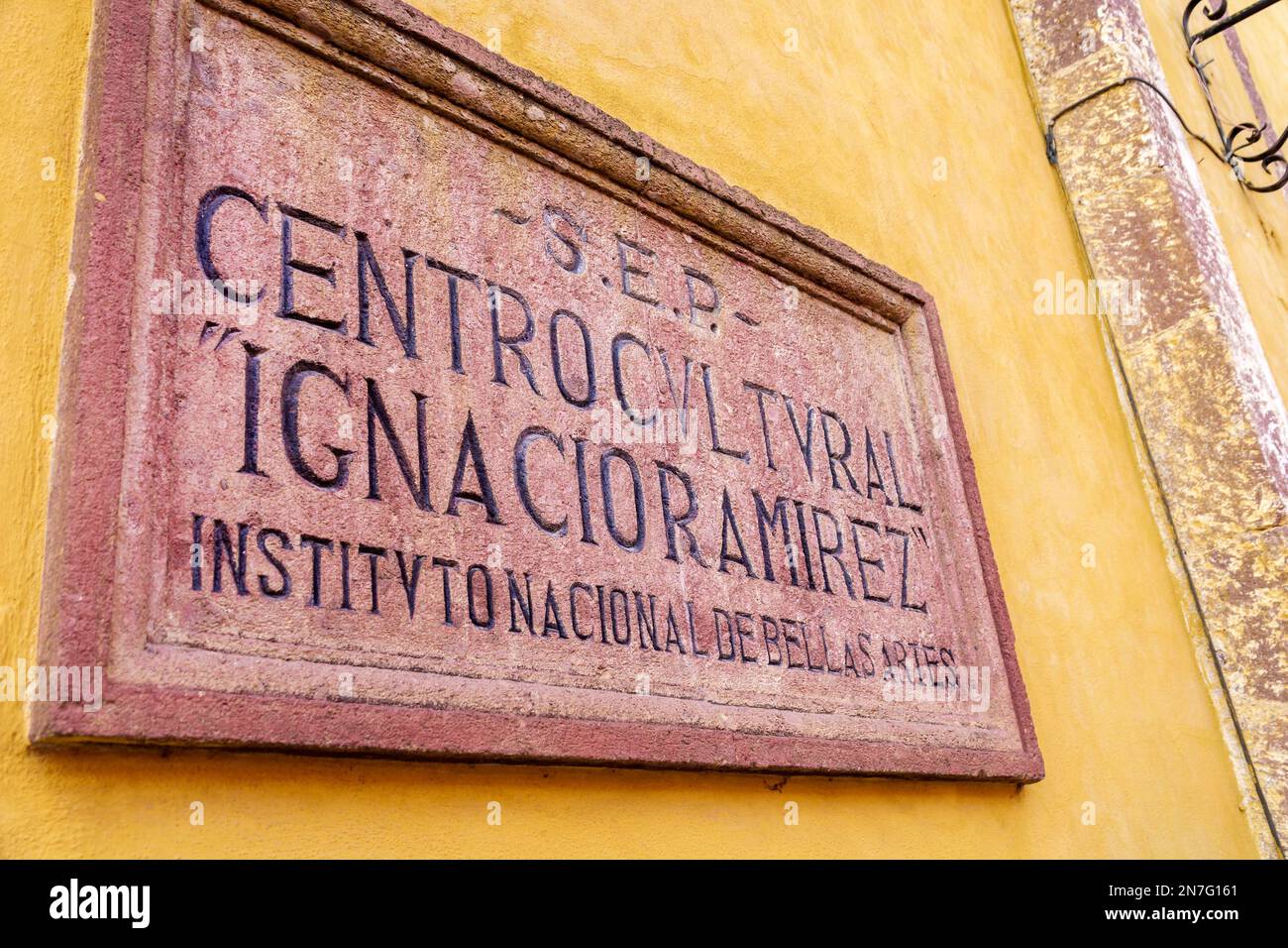 San Miguel de Allende Guanajuato Mexico,Historico Central historic center Zona Centro,Centro Cultural Ignacio Ramirez El Nigromante Instituto Nacional Stock Photo