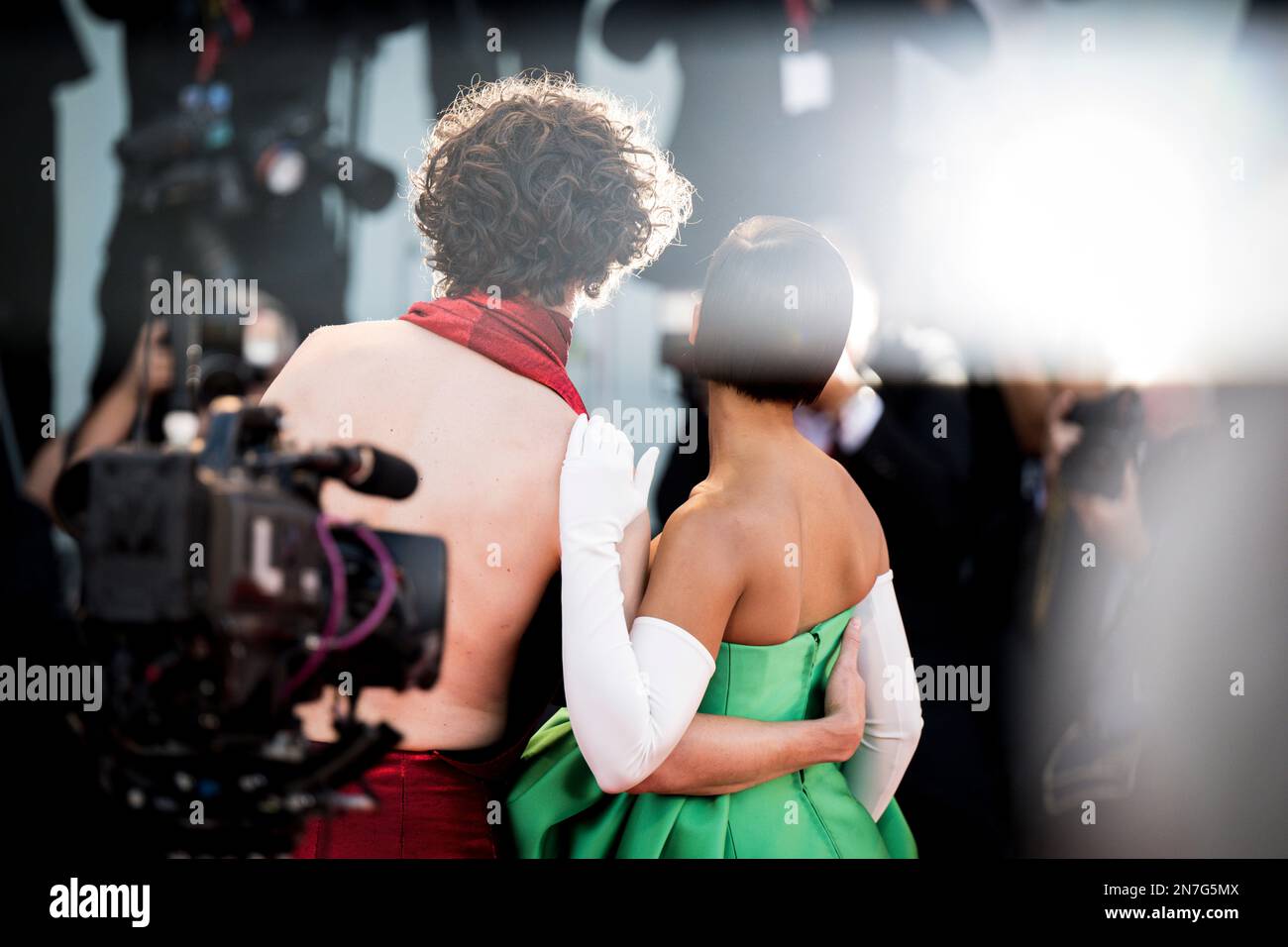 Il cast di 'Bones and All' sul red carpet di Venezia 79, La Biennale di Venezia 2022, Venezia, Italia Stock Photo