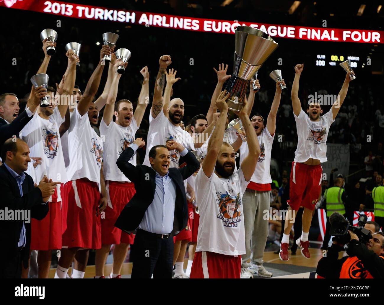 Olympiacos EuroLeague trophy celebration A Final Defined by Margin and Grit