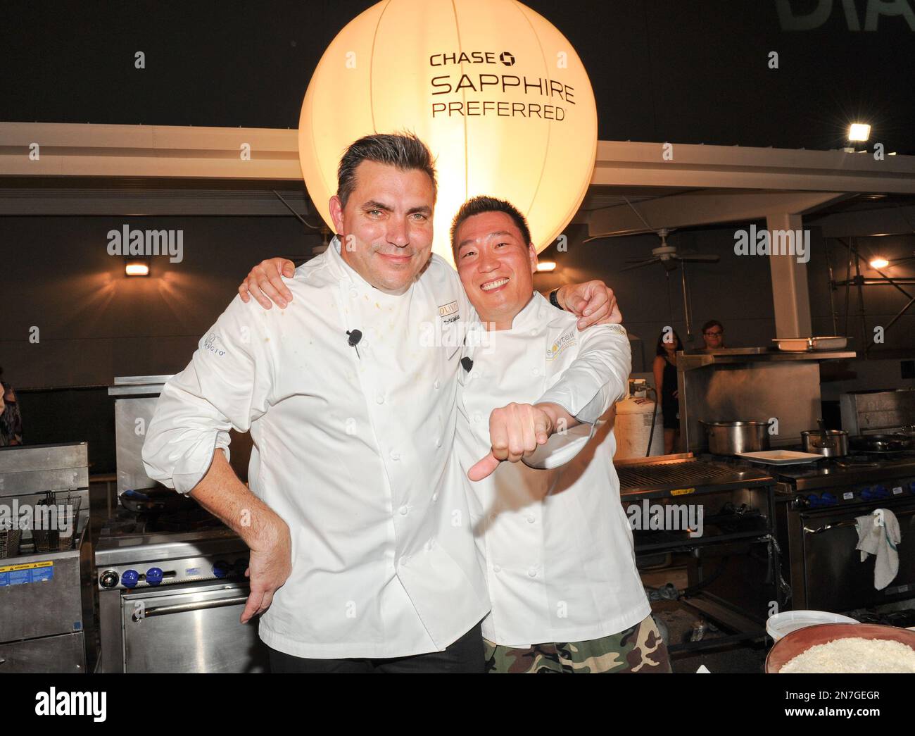 IMAGE DISTRIBUTED FOR CHASE SAPPHIRE Chef Todd English, left, and chef Akira Back participate