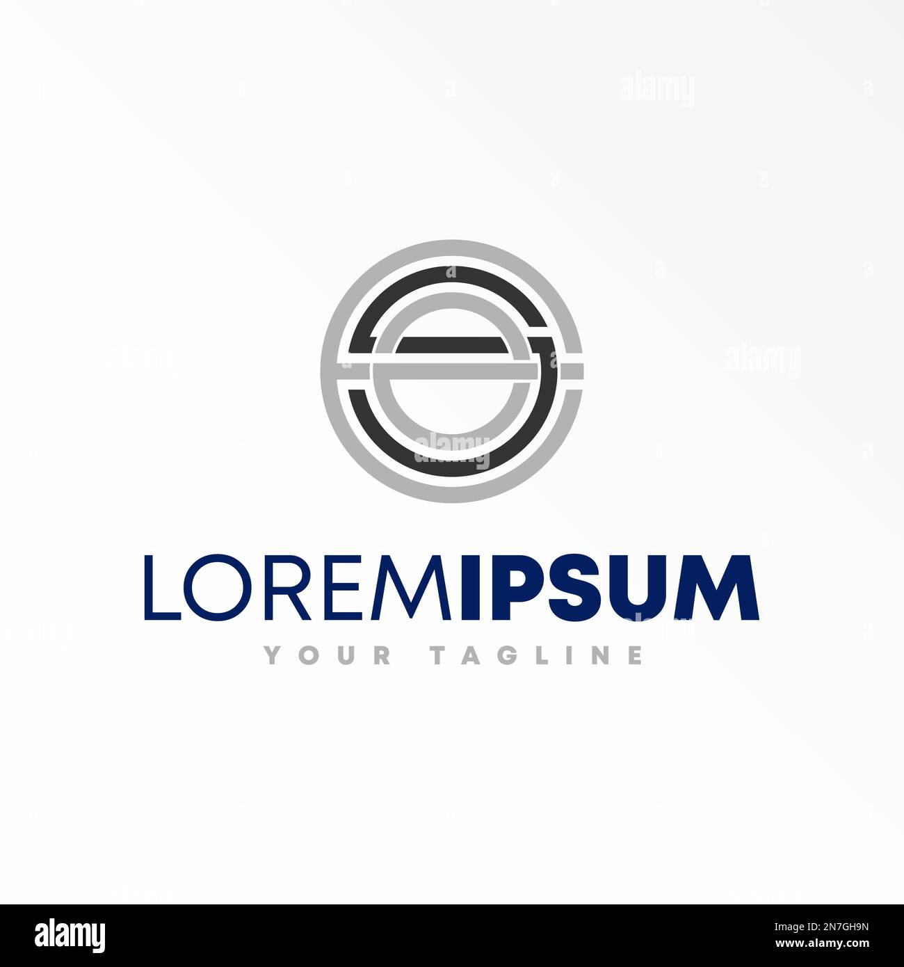 Letter or word ESA font in circle image graphic icon logo design ...
