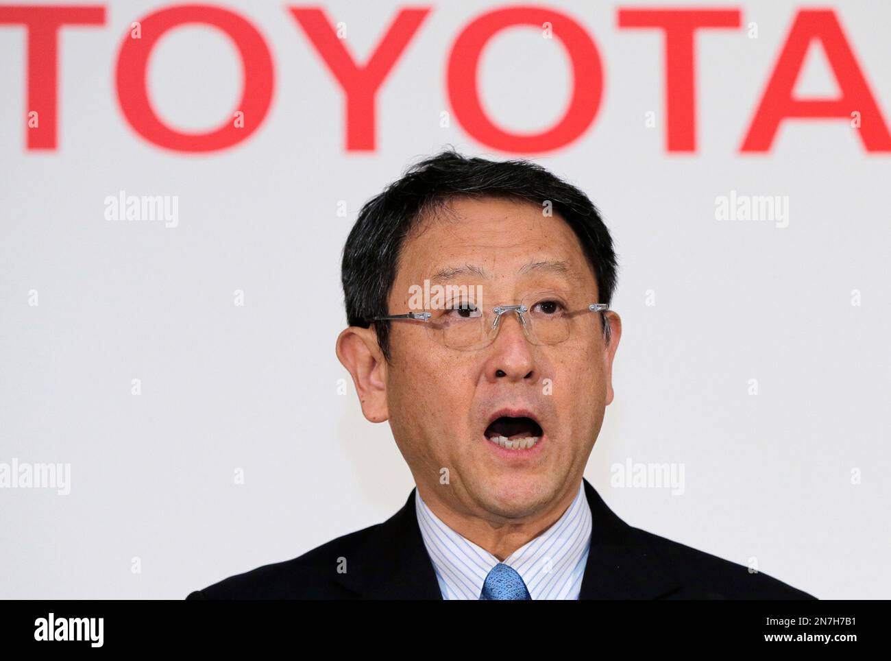 Akio Toyoda Toyota production cuts press conference Broader Industry Trends and Toyota's Position