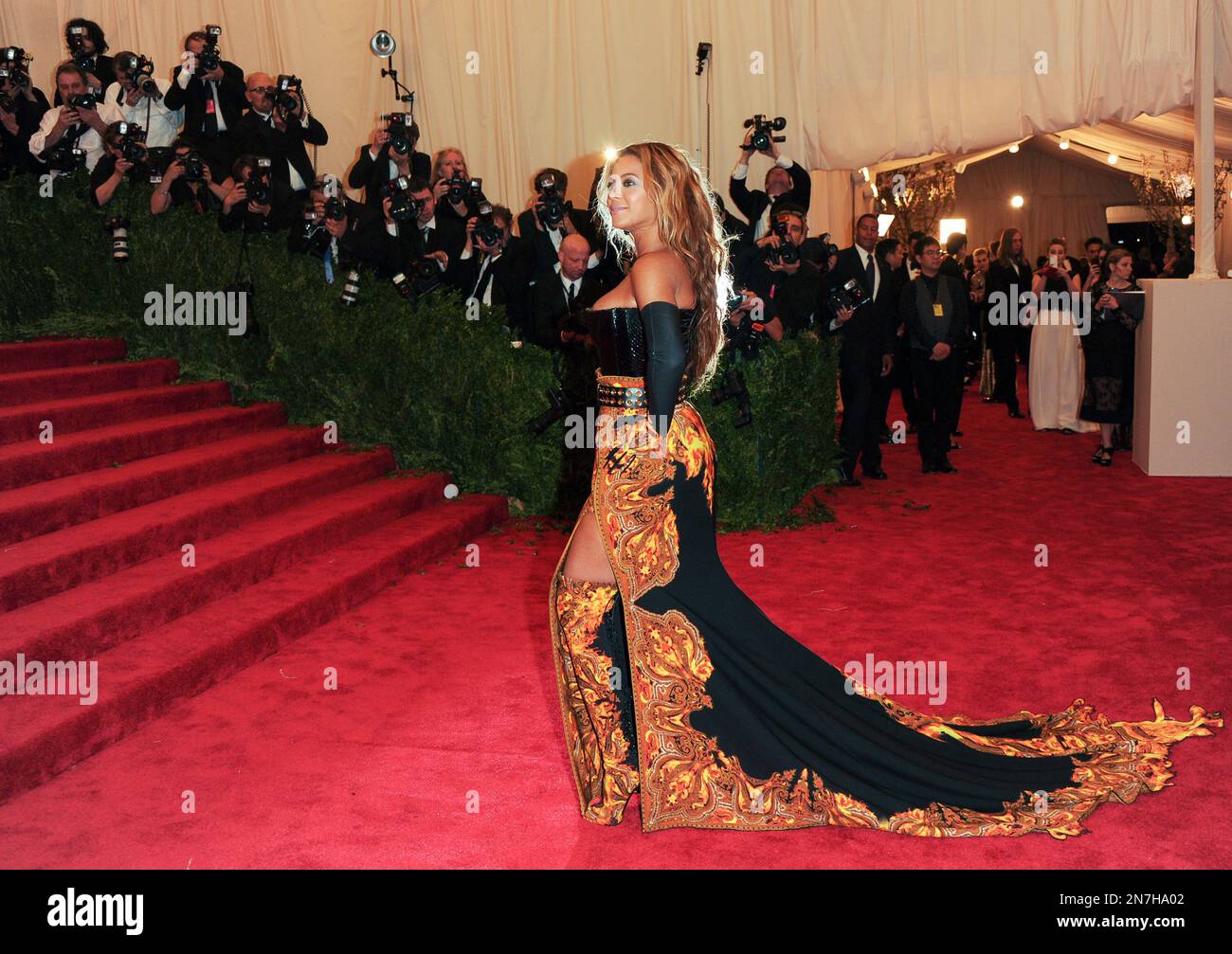 Singer Beyonce Knowles attends The Metropolitan Museum of Art Costume ...