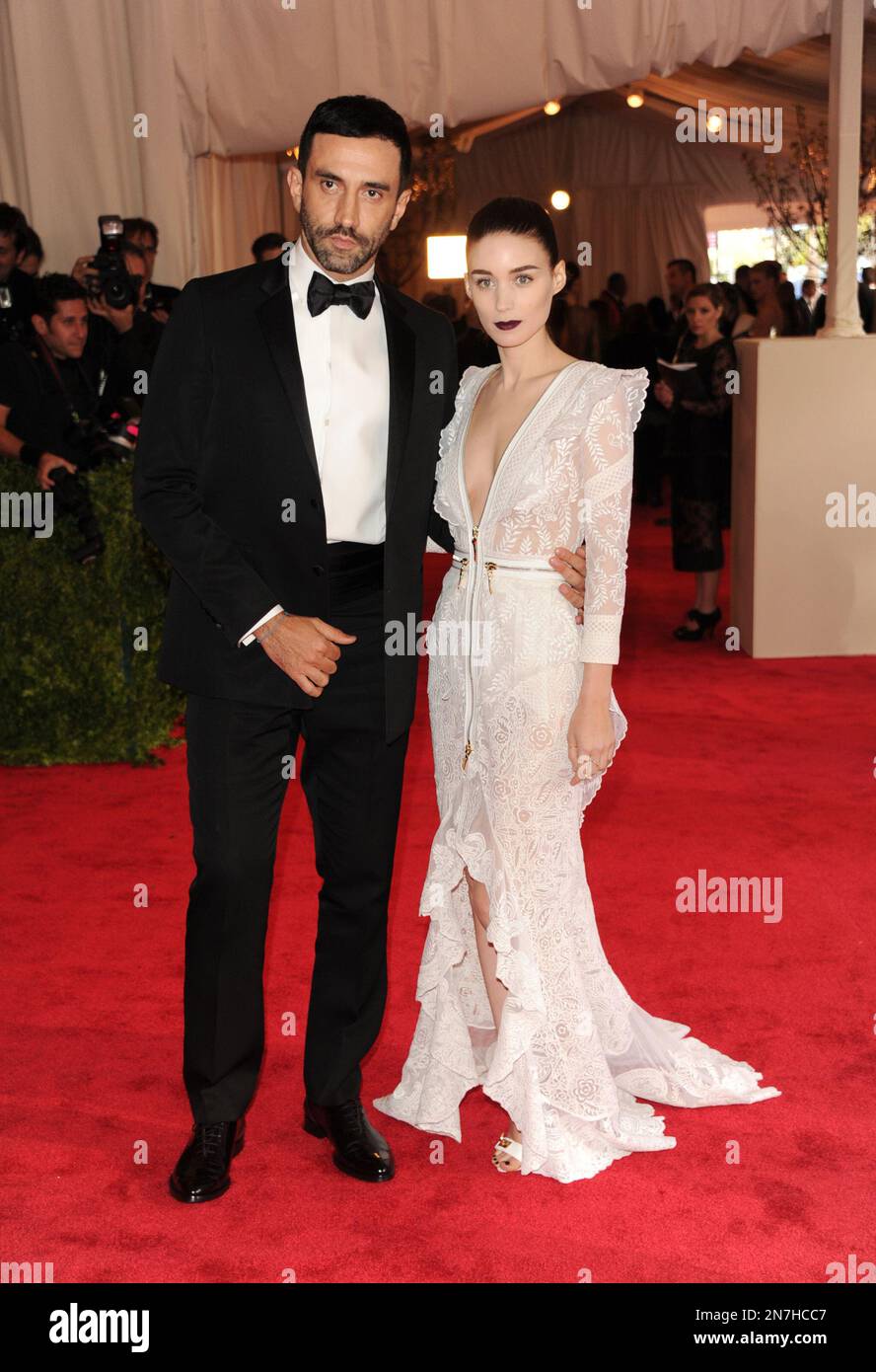 Riccardo Tisci and actress Rooney Mara attend The Metropolitan Museum ...