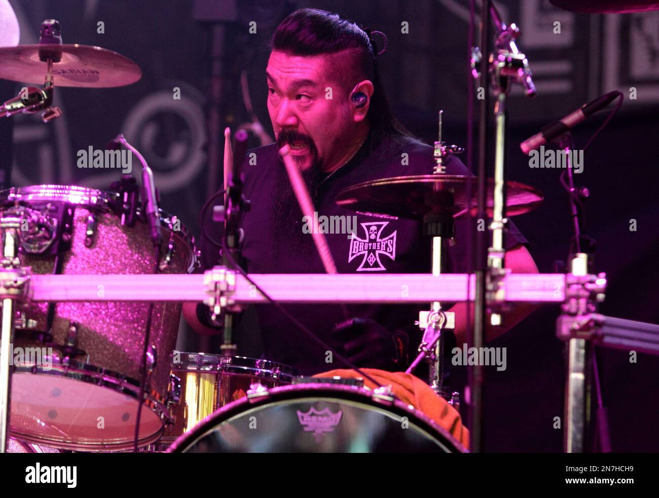 Masayuki Suzuki of the Japanese metal band Loudness performs at the M3