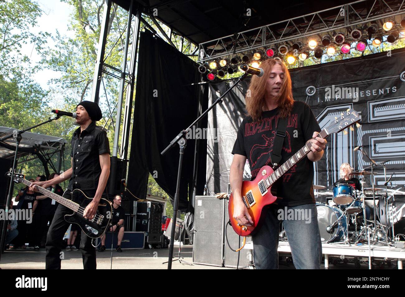 Rock band King's X performs at the M3 Rock Festival at Merriweather