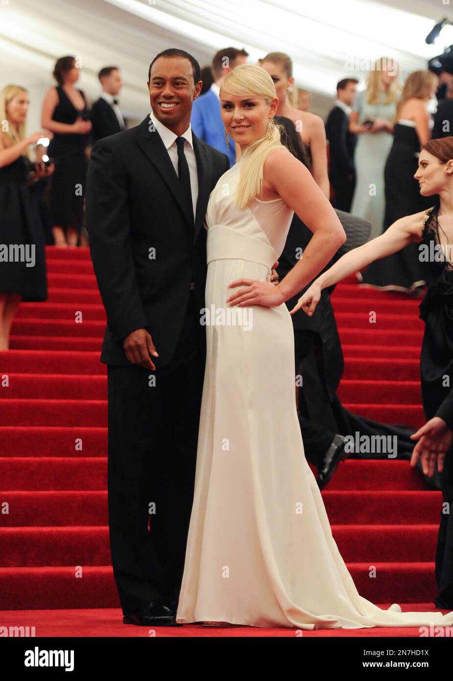 Professional golfer Tiger Woods and girlfriend professional skier