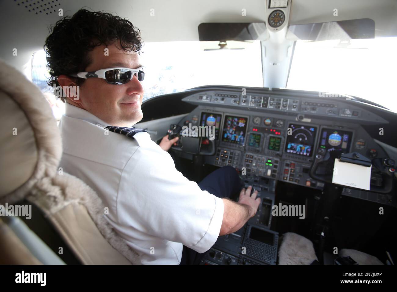 Flexjet pilot Chad Gilmore, who will help her create more than a