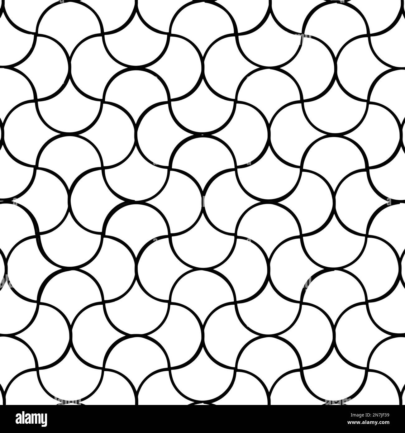 Vector illustration of an abstract geometric retro seamless pattern , monochrome geometric pattern illustration Stock Vector
