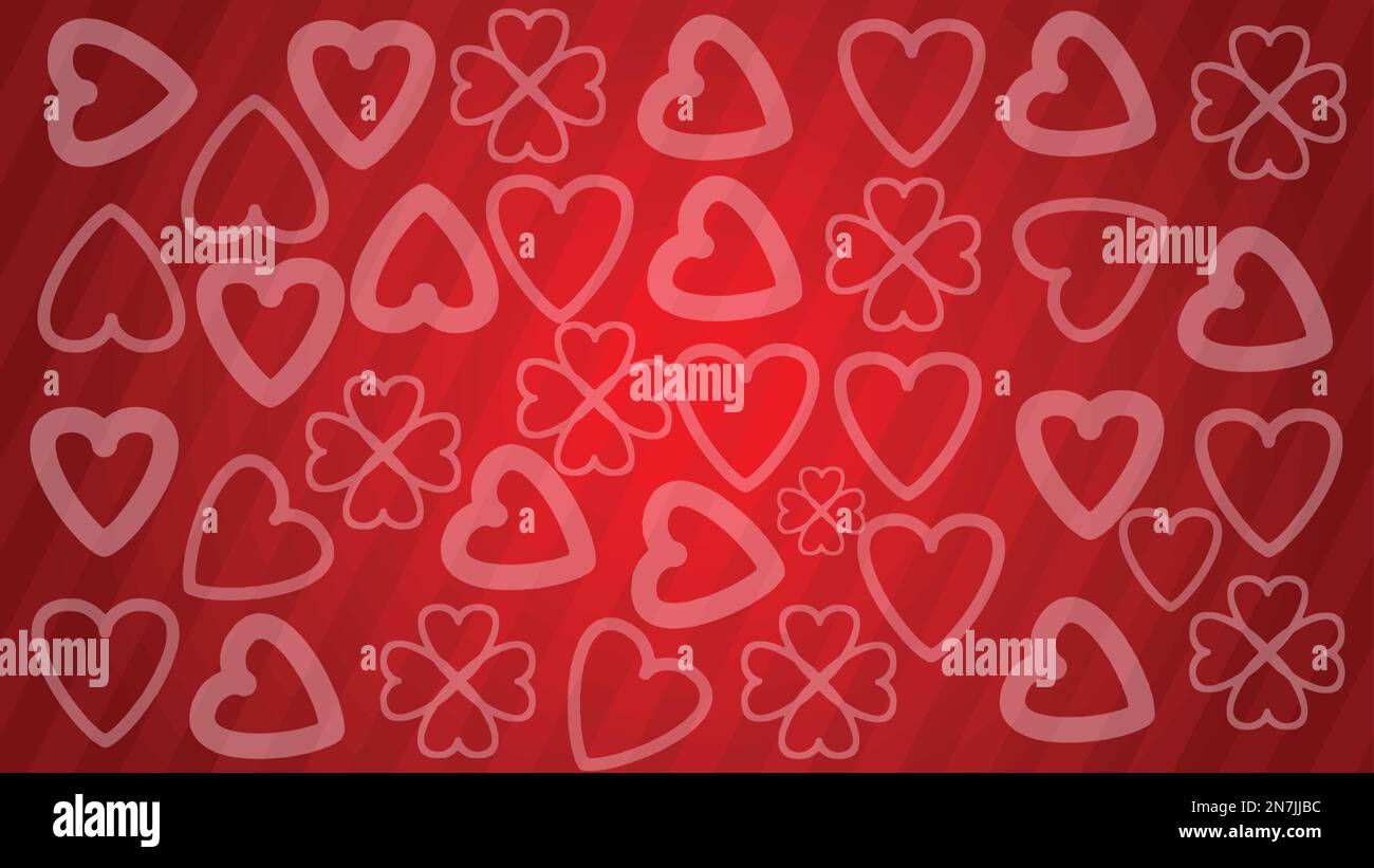 A Vector Illustration Love Hearts Hand Drawing On Stripe Red Background Love Feelings 7050