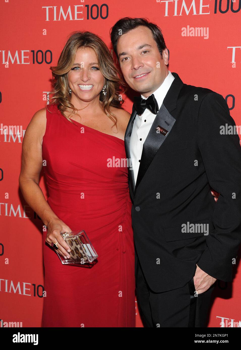 Talk show host Jimmy Fallon and wife Nancy Juvonen attend the TIME 100 ...