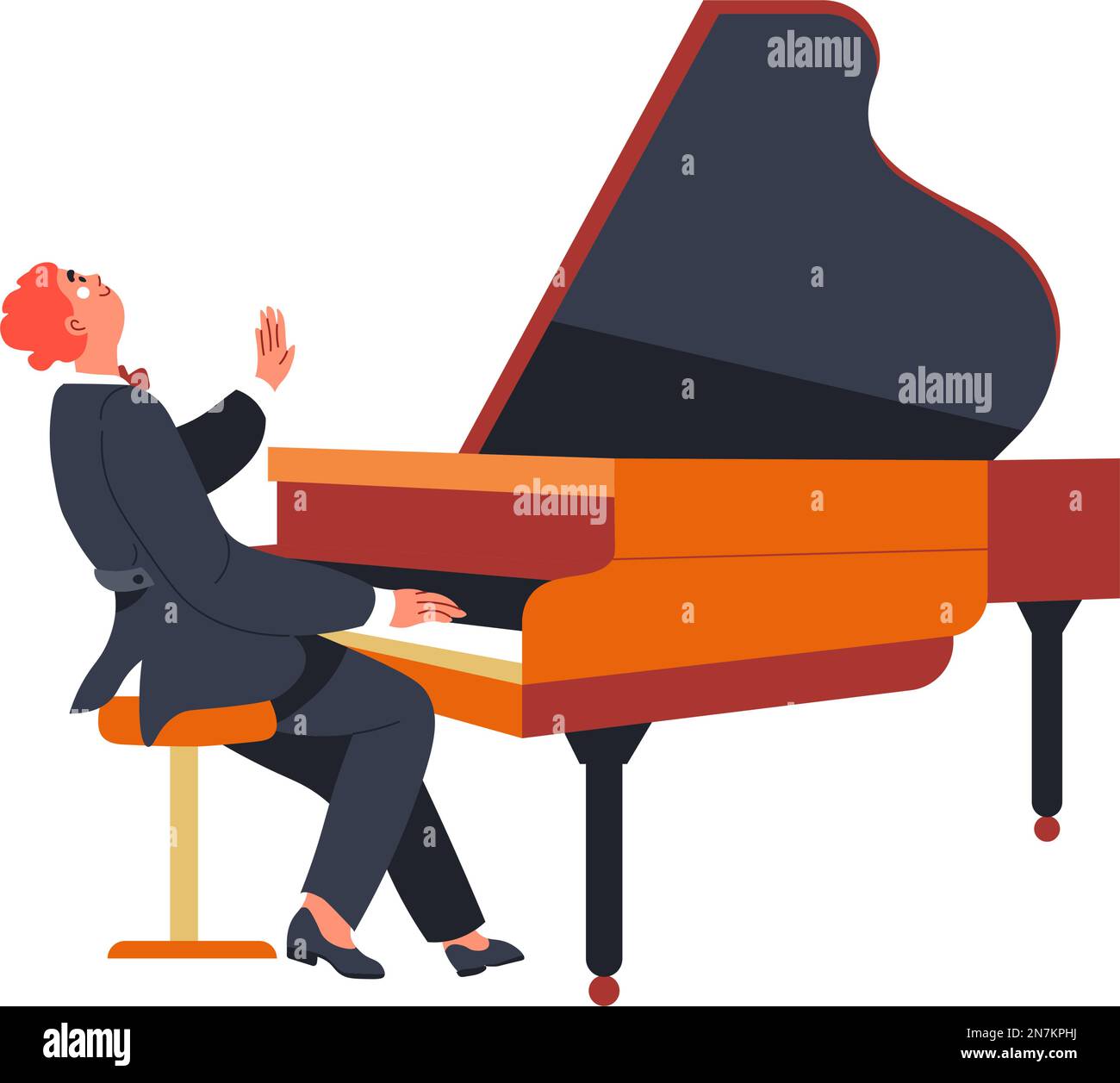 Piano player, classic music perfromer musician Stock Vector Image & Art