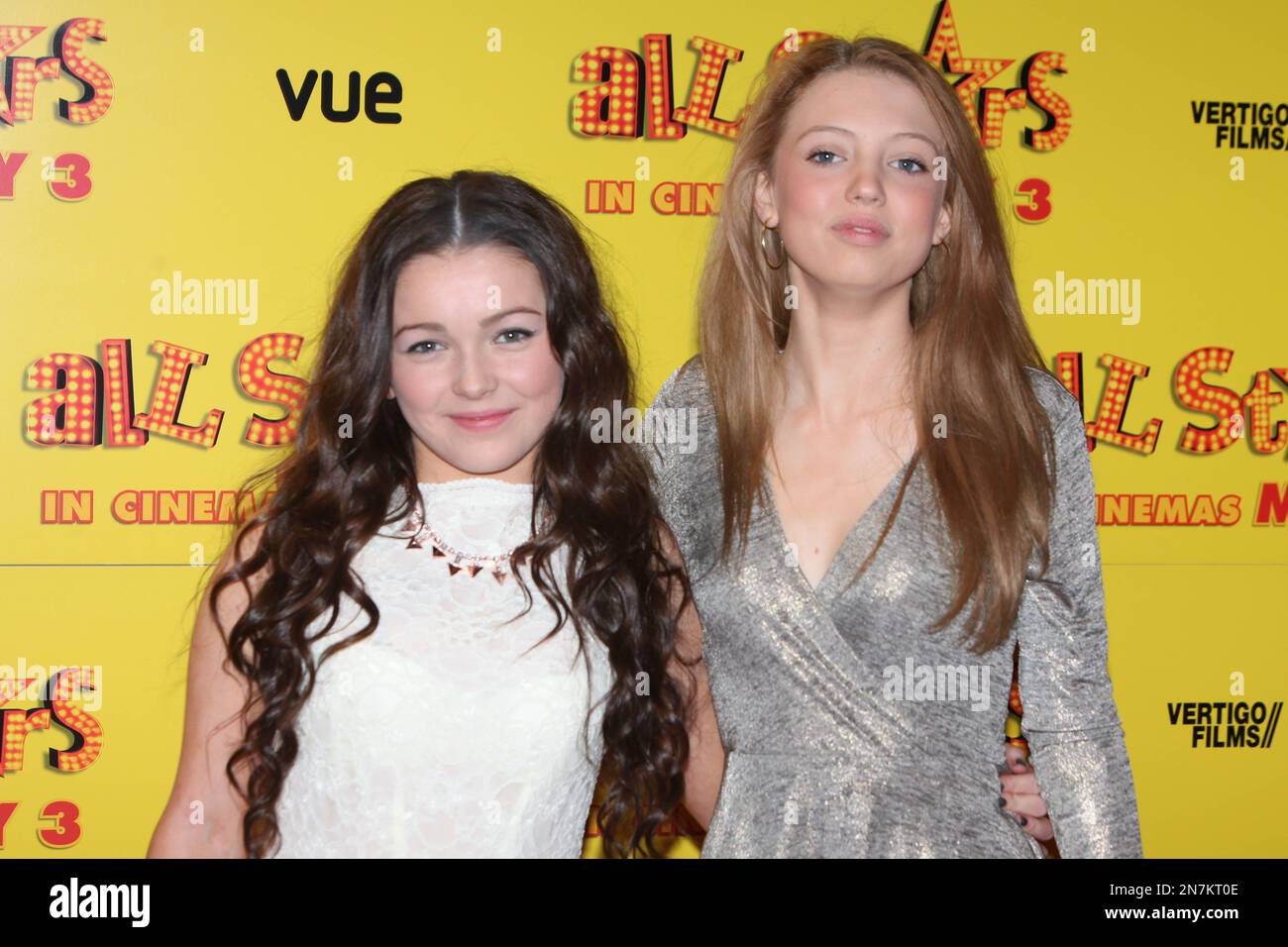 Fleur Houdijk, Amelia Clarkson at the premiere of All Stars at the VUE West  End in London on Monday, April 22, 2013. (Photo by Jon Furniss  Photography/Invision/AP Stock Photo - Alamy