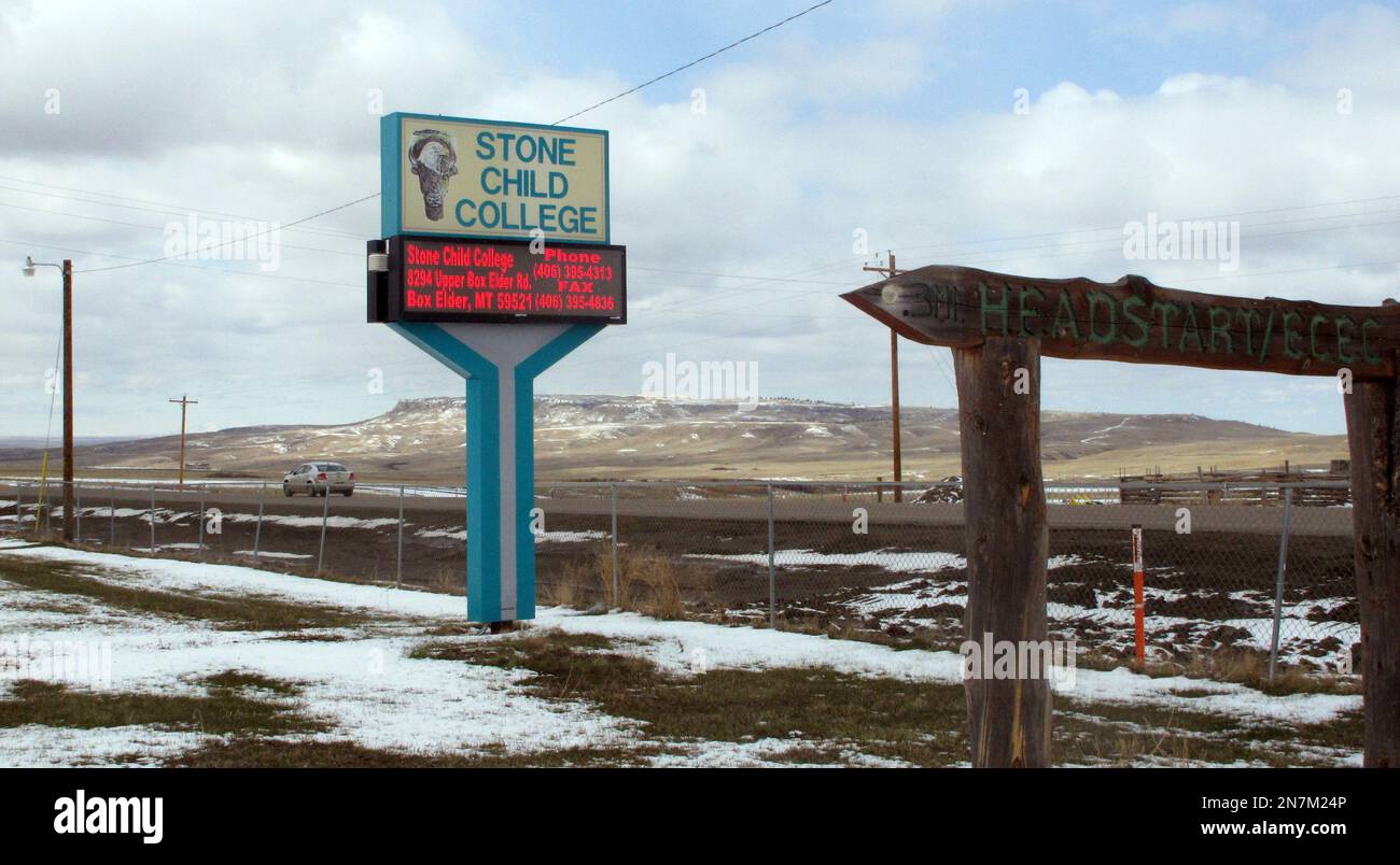 This April 17, 2013 photo shows a view of the Rocky Boy Indian