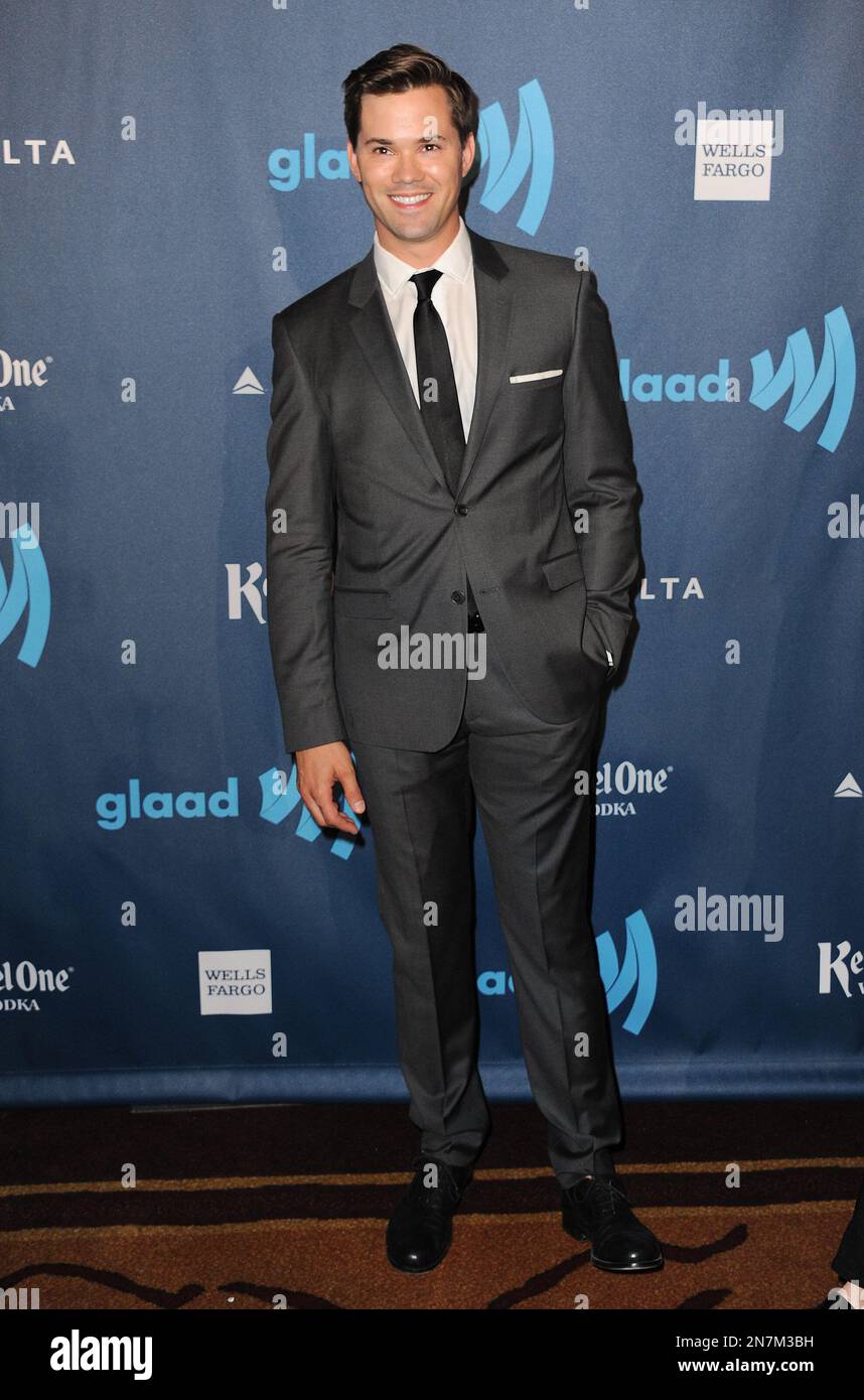 Andrew Rannells arrives at the 24th Annual GLAAD Media Awards at the JW ...