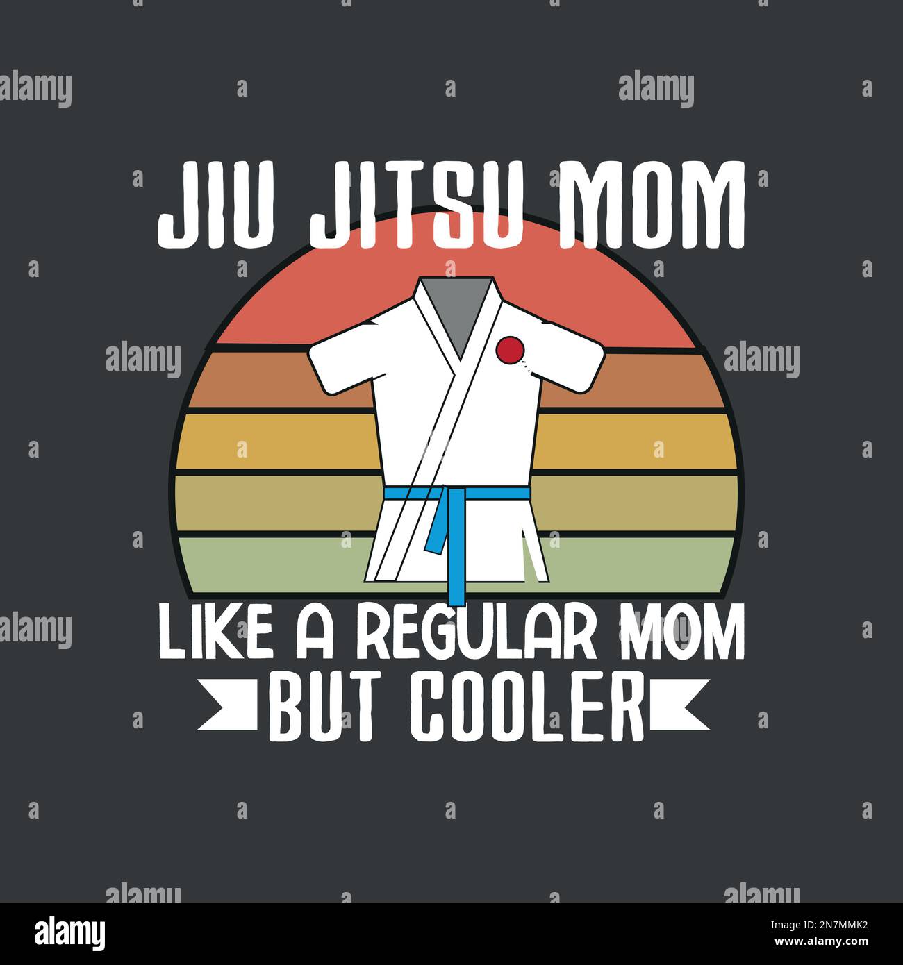 Jiu jitsu dad Like a regular mom but cooler T-shirt design vector 