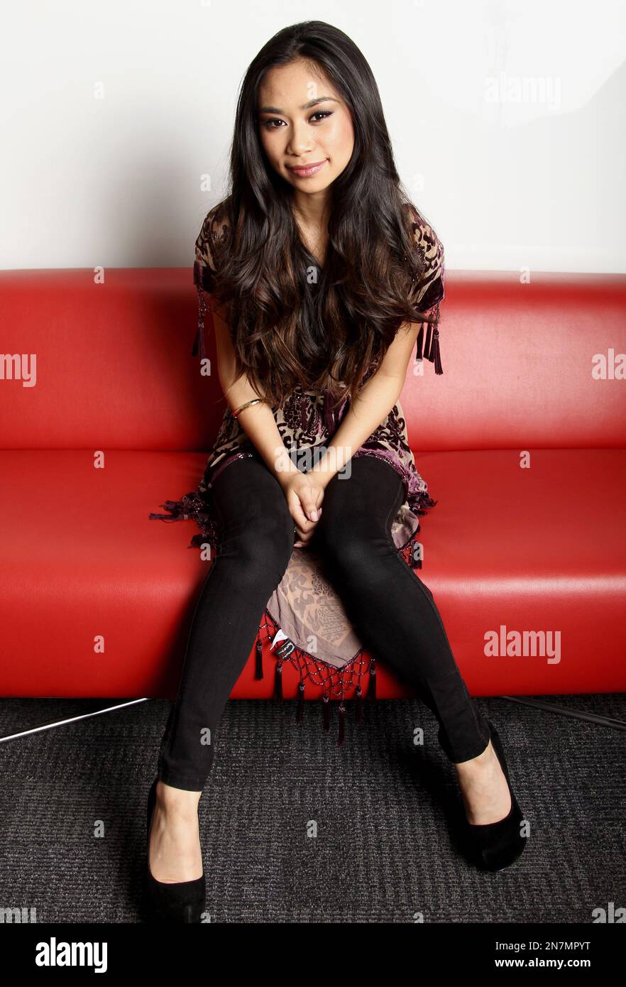 Singer Jessica Sanchez poses for a portrait on Tuesday, April 16, 2013