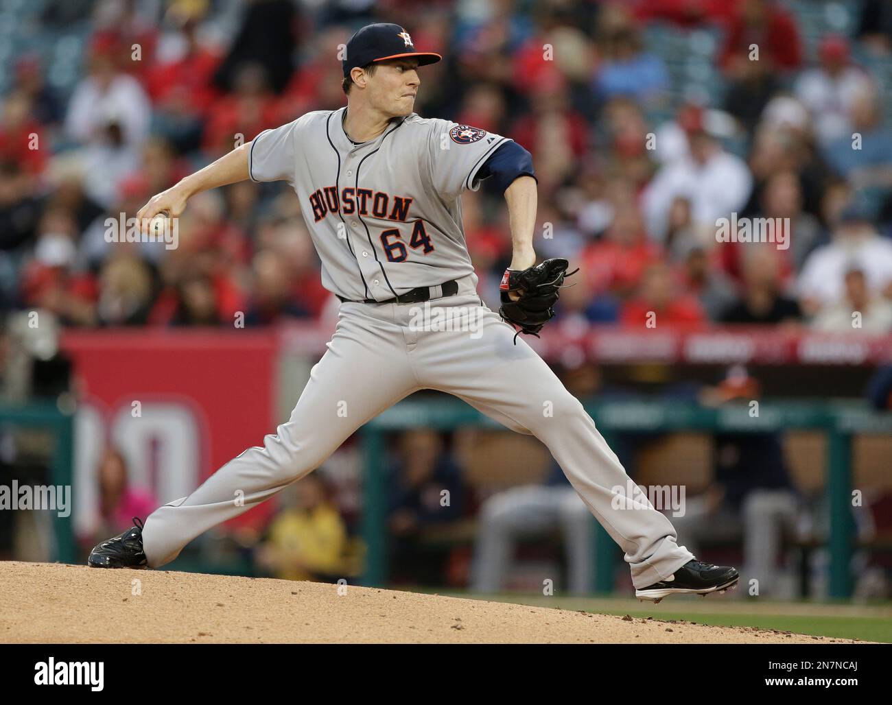 SEP 13 2012: Houston Astros pitcher Lucas Harrell #64 delivers a