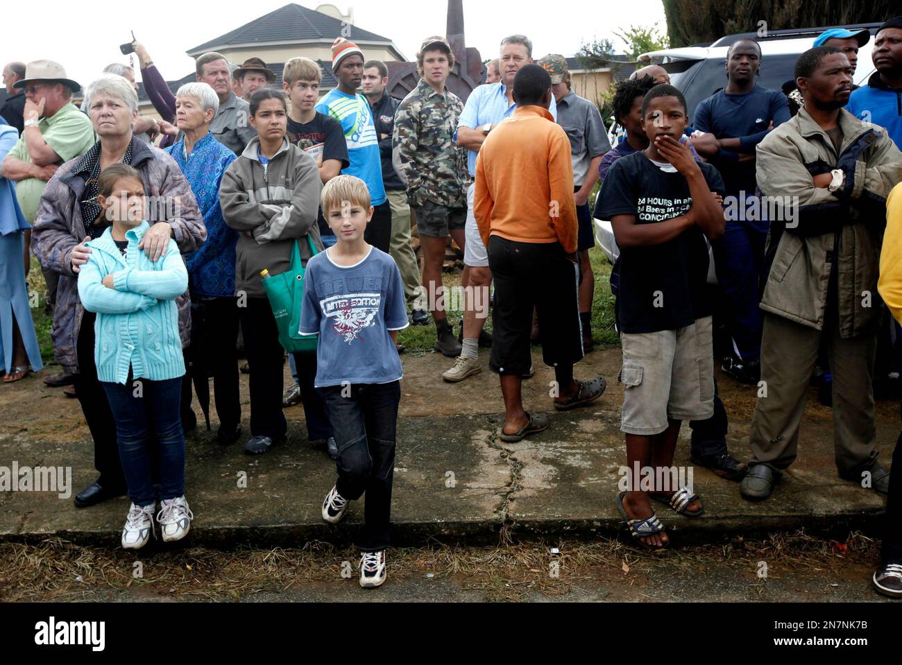 Hearse Carrying Slain Afrikaner Weerstandsbeweging Awb