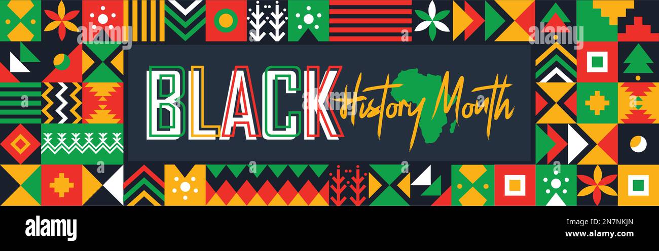 Black History Month Banner. African American History. February or 