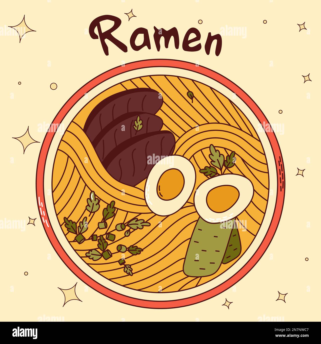 Chashu ramen Stock Vector Images - Alamy