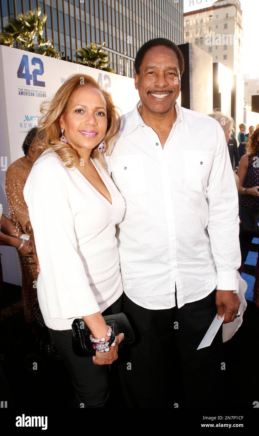 Tonya Major Former Major League Baseball player Dave Winfield poses with his wife ...