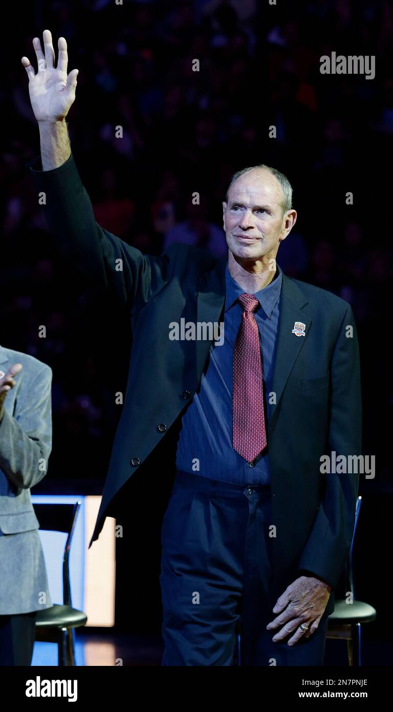 John Gianelli waves to fans as he is announced as part of John Gianelli waves to fans as he is announced as part of