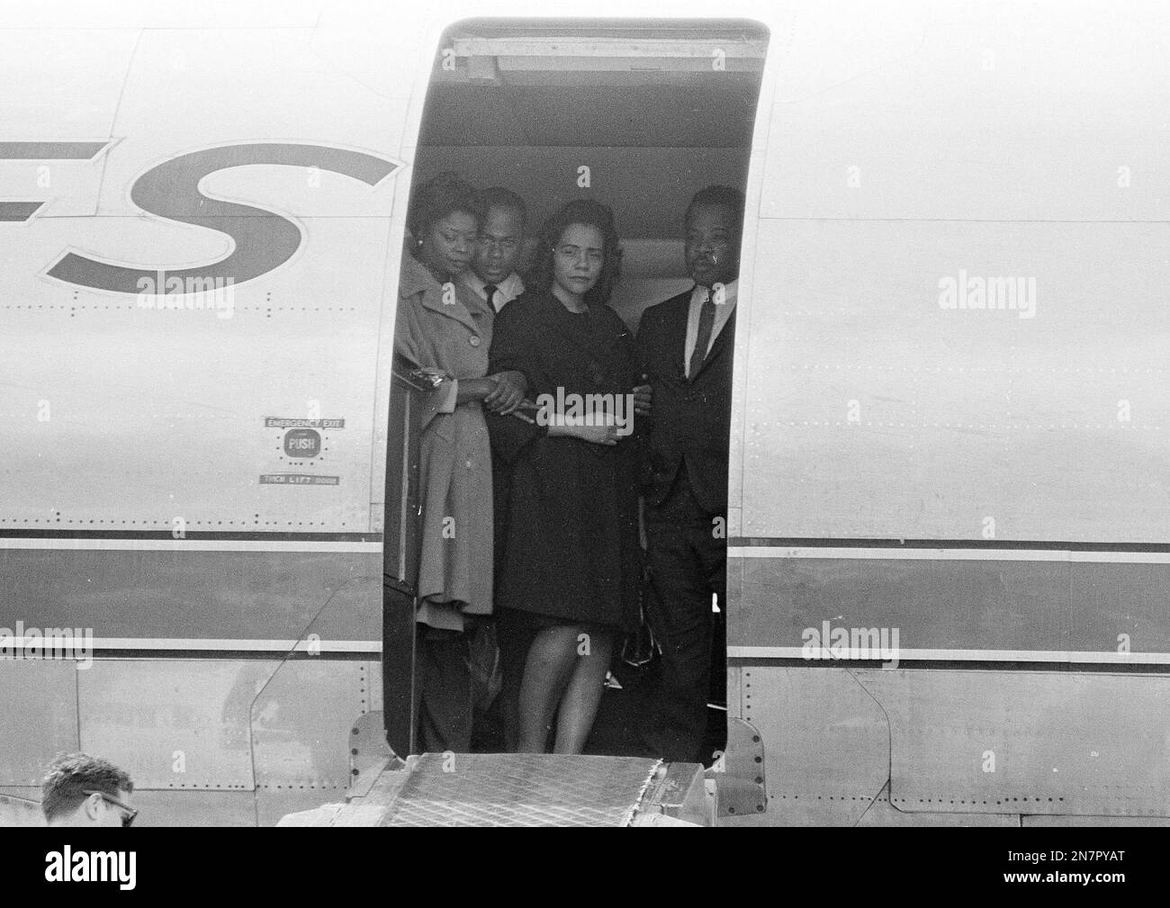 FILE - Coretta Scott King, center, widow of slain civil rights leader ...