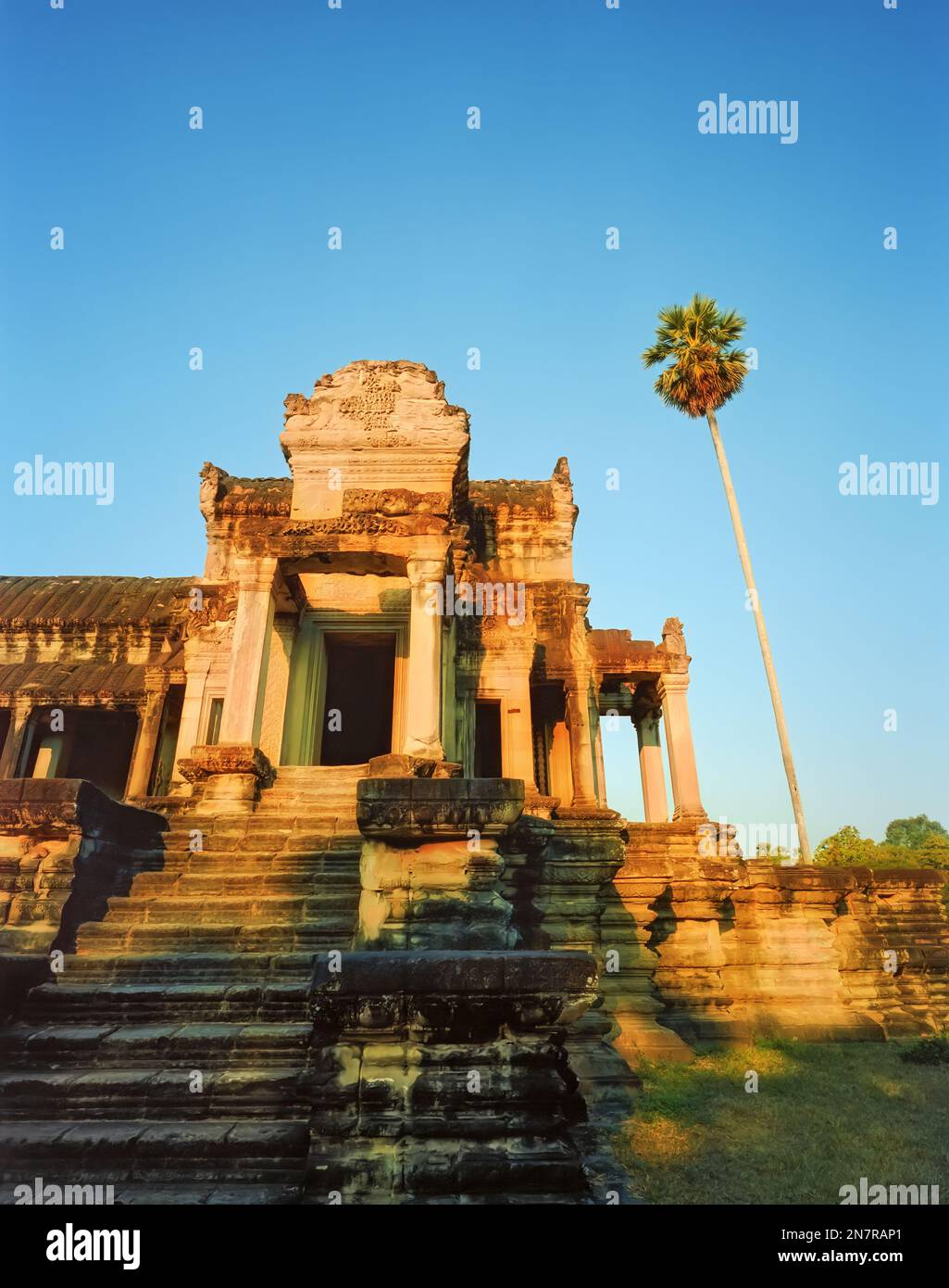 Steps Leading To The Outer Gallery Of The Angkor Wat Temple Complex 