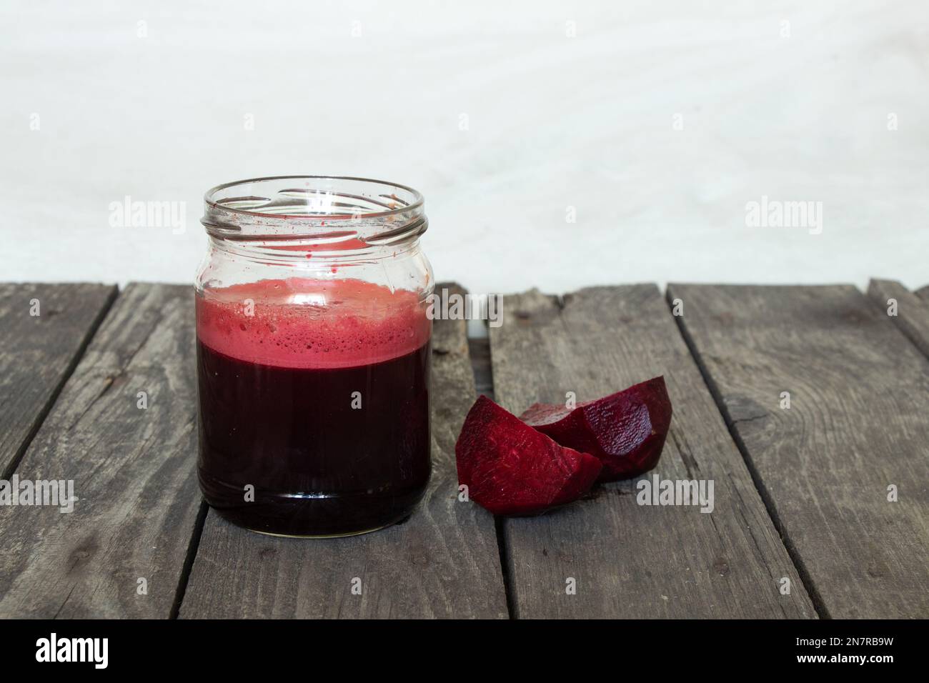fresh beet juice in a jar table Stock Photo Alamy