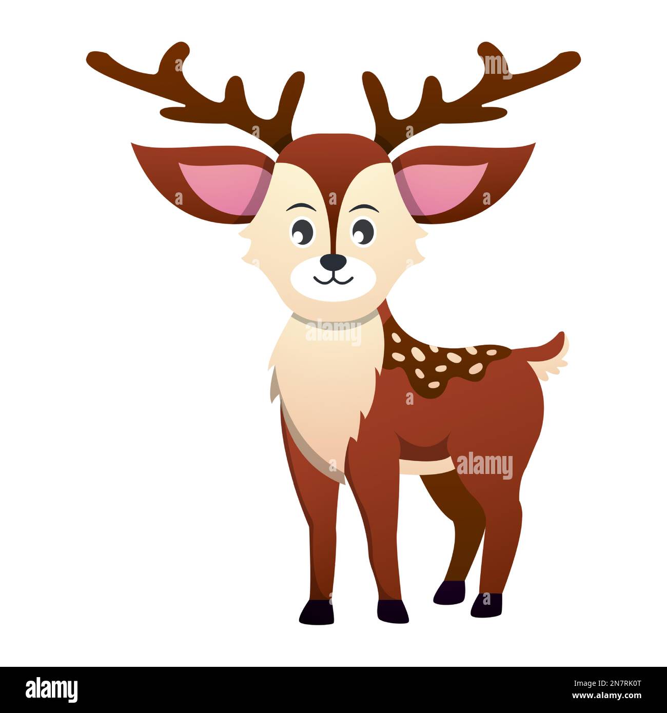 Reindeer cartoon character . Vector . Stock Vector