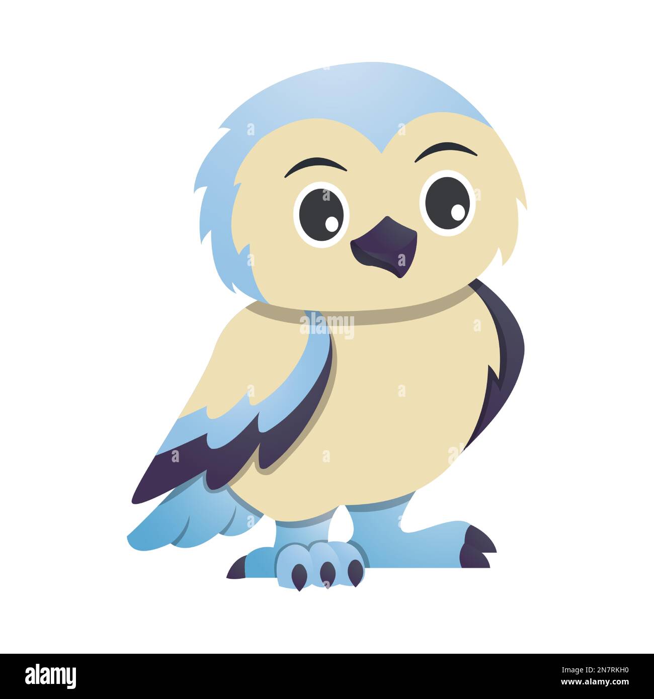 Snowy owl cartoon character . Vector . Stock Vector