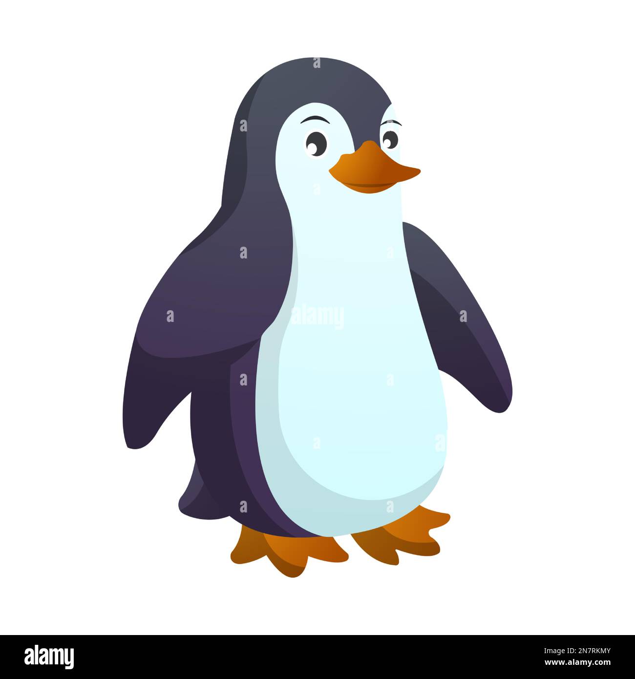 Penguin cartoon character . Vector . Stock Vector