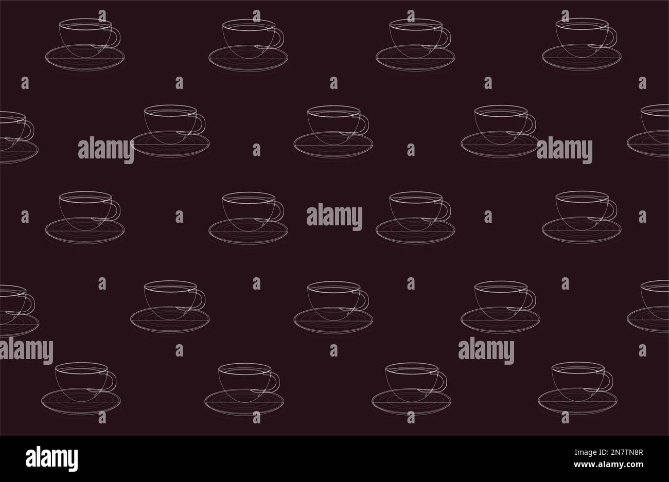 a texture pattern background for a cafe or restaurant from coffee cups for the kitchen Stock Vector