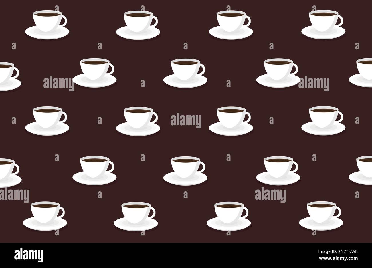 a texture pattern background for a cafe or restaurant from coffee cups for the kitchen Stock Vector