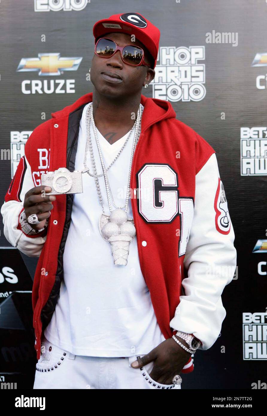 FILE - In this Oct. 2, 2010 file photo, rapper Gucci Mane arrives on ...