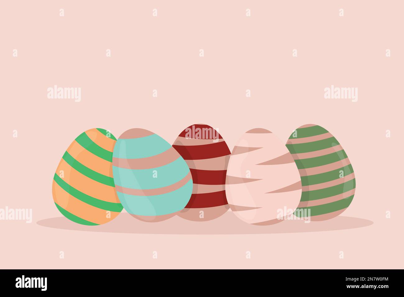 an easter eggs in different colors poster for easter for holiday religious Stock Vector