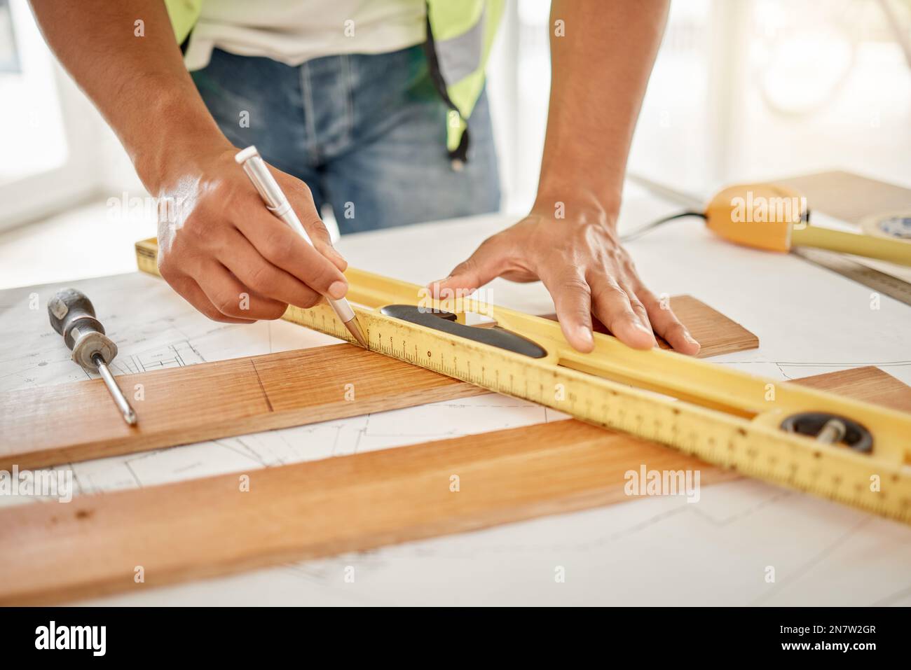 Perfection is part of the job. an unrecognisable construction worker ...