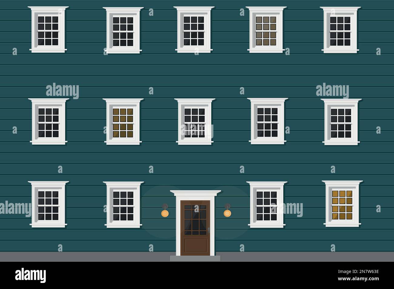 Portico cottage Stock Vector Images - Alamy