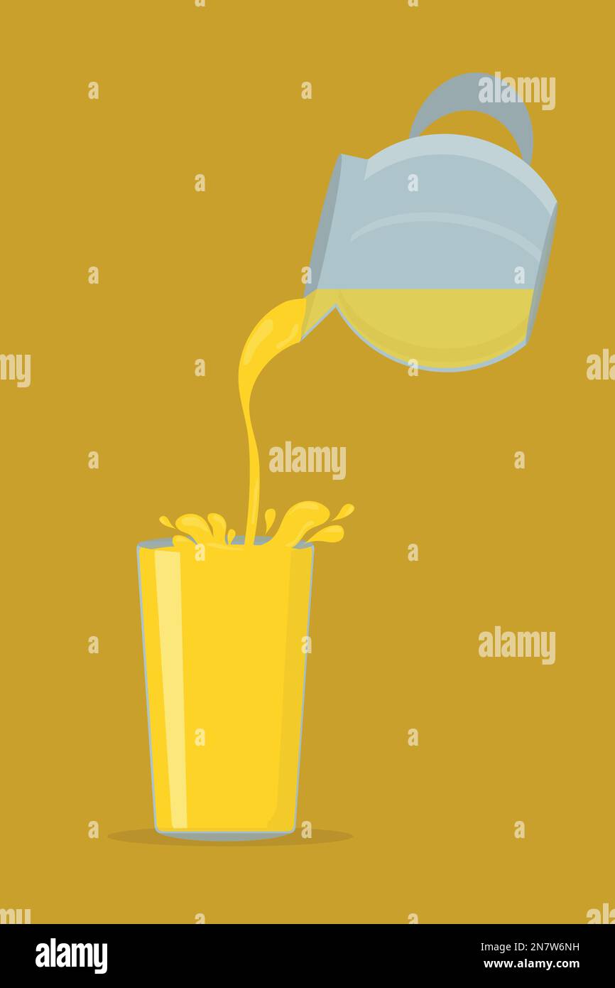 a lemon juice. fresh lemon lemonade. juice pouring from a decanter into