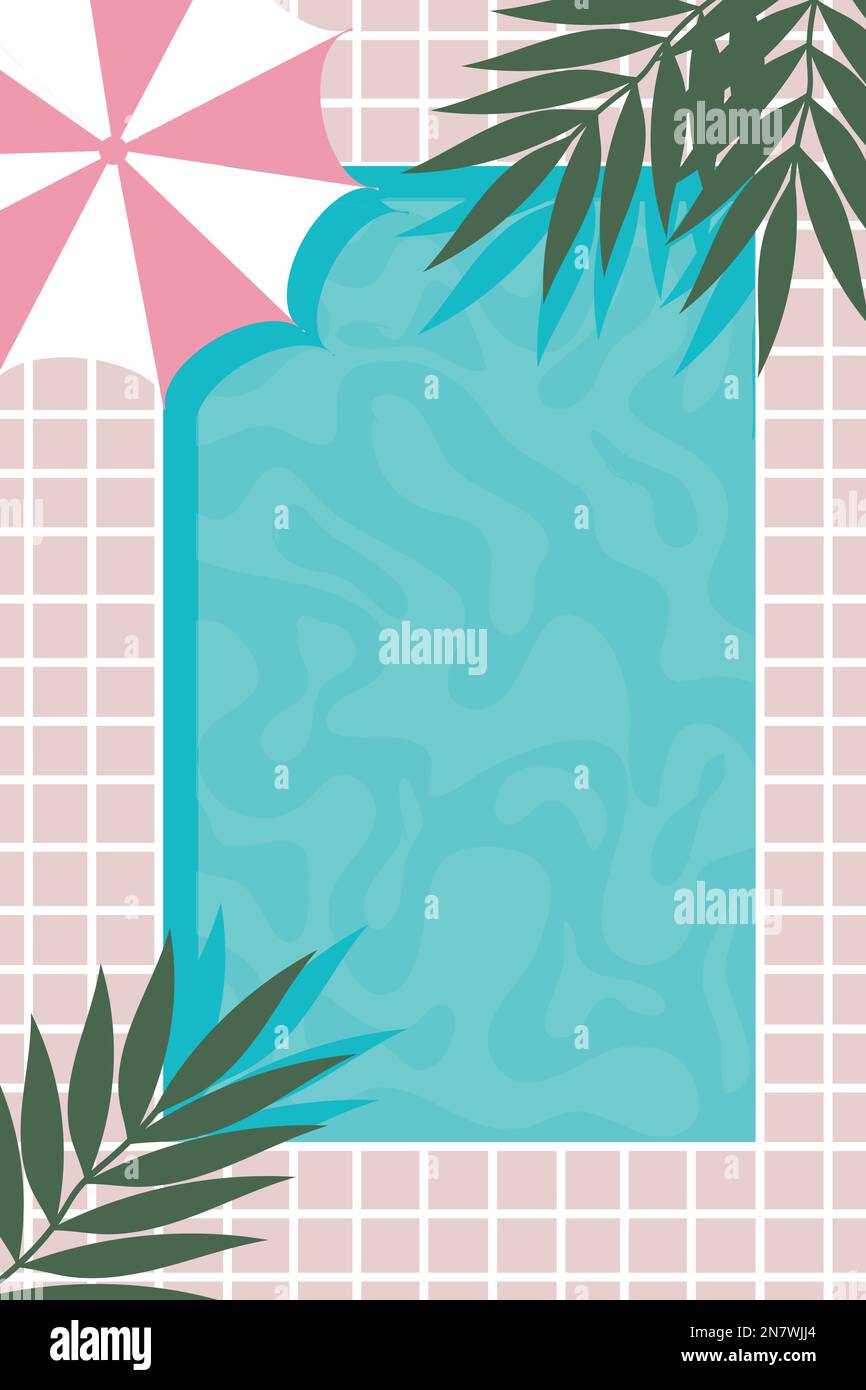Bathing in a tropical swimming pool Stock Vector Images - Alamy