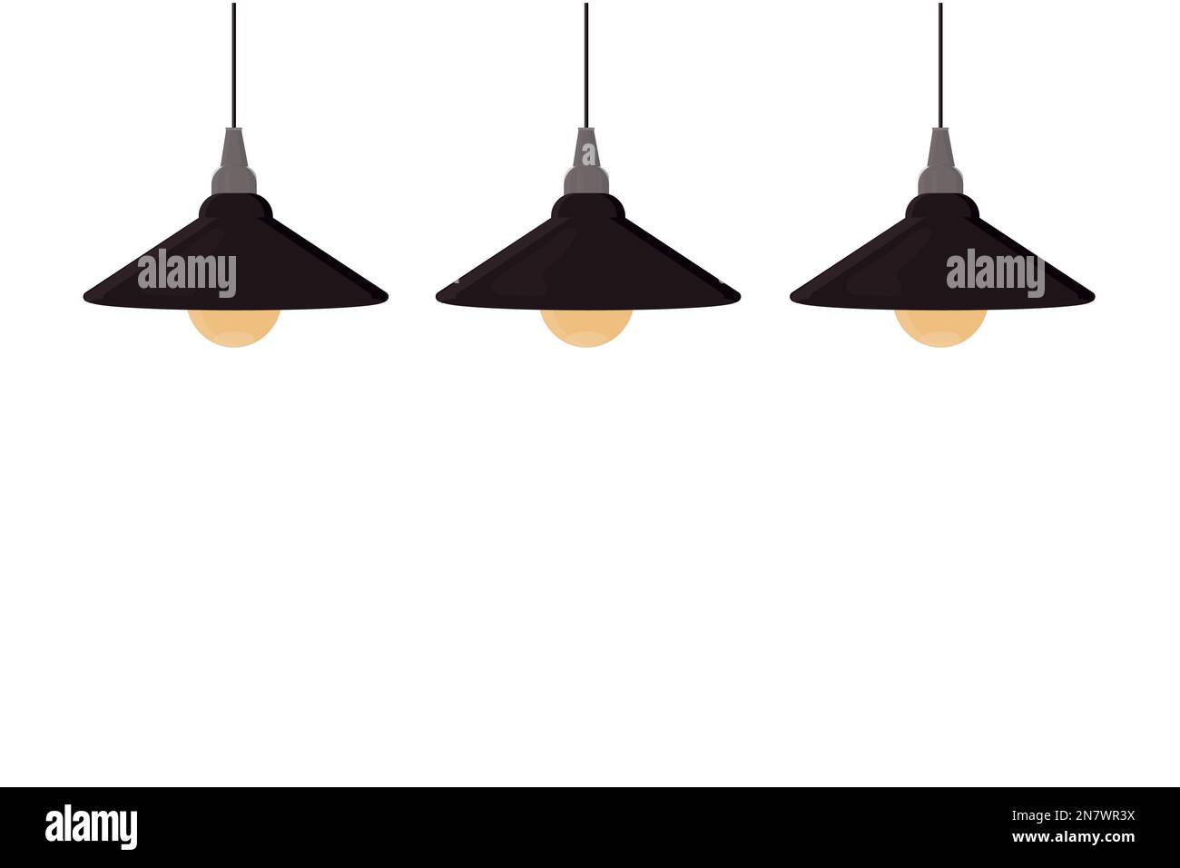 a loft style lamp on white background isolated interior element vector Stock Vector