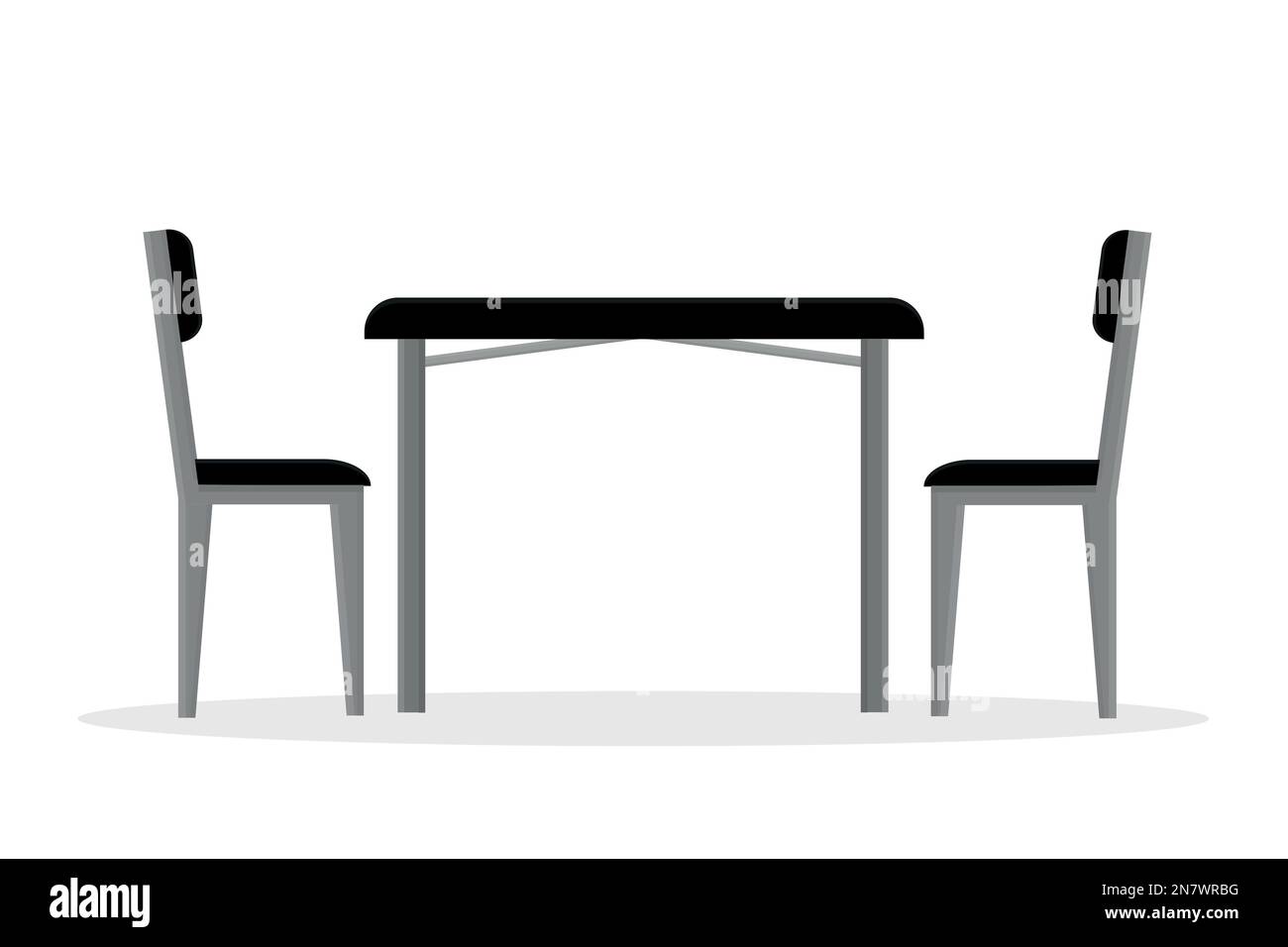 a Kitchen chairs and table for dinner vector illustration Stock Vector