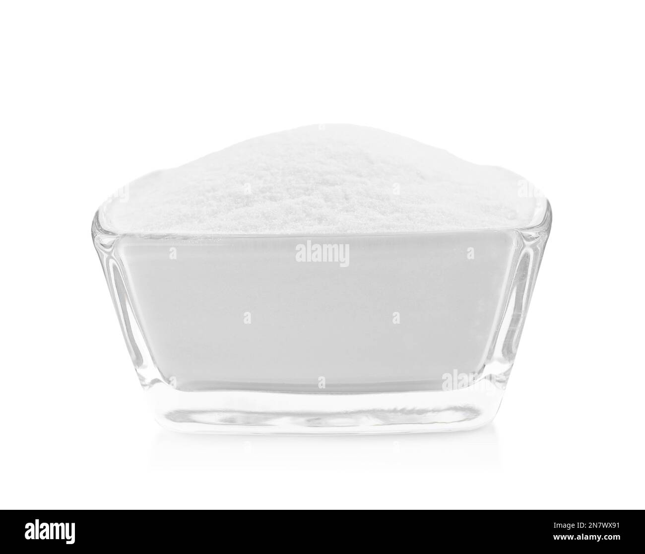 Glass bowl with baking soda isolated on white Stock Photo Alamy