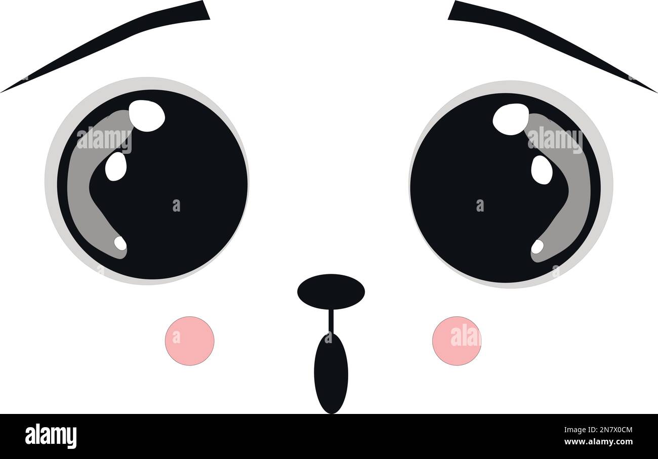 a surprised face of the beast on full screen beautiful eyes teddy bear Stock Vector