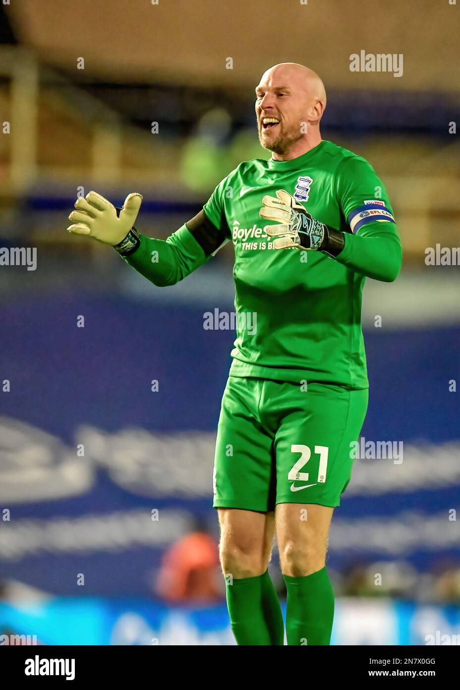 Birmingham, UK. 10th Feb, 2023. John Ruddy - (Birmingham City) Celebrates  his teams first goal with the fans during the EFL Sky Bet Championship  match between Birmingham City and West Bromwich Albion