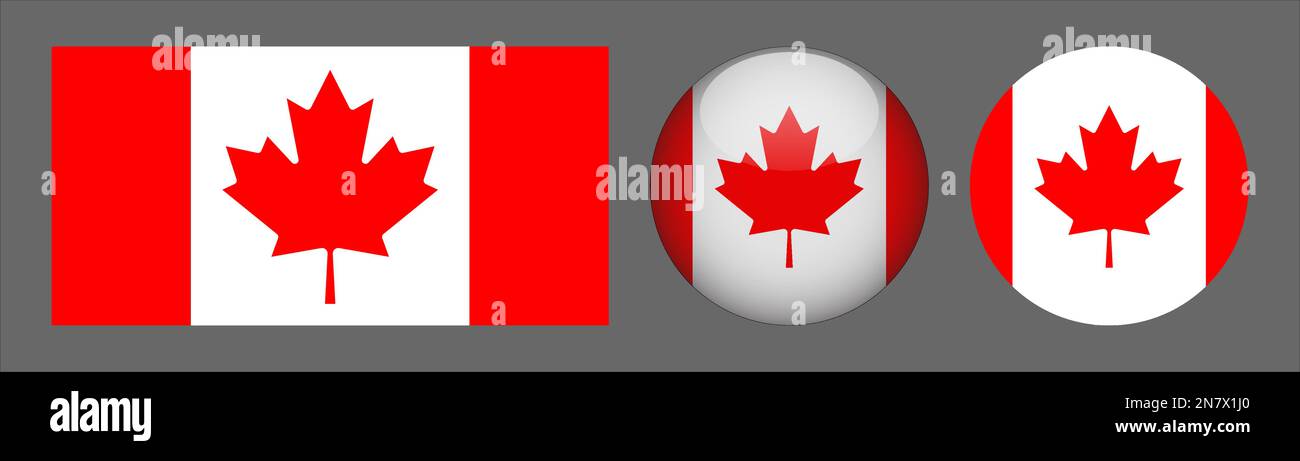 Canada Flag set collection Vector Stock Vector Image & Art - Alamy