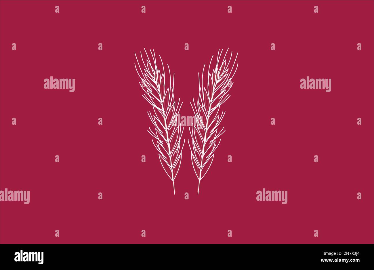 vector wheat spikelet logo background symbol icon Stock Vector