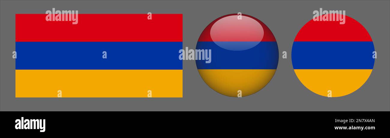 Armenia Flag set collection Vector Stock Vector