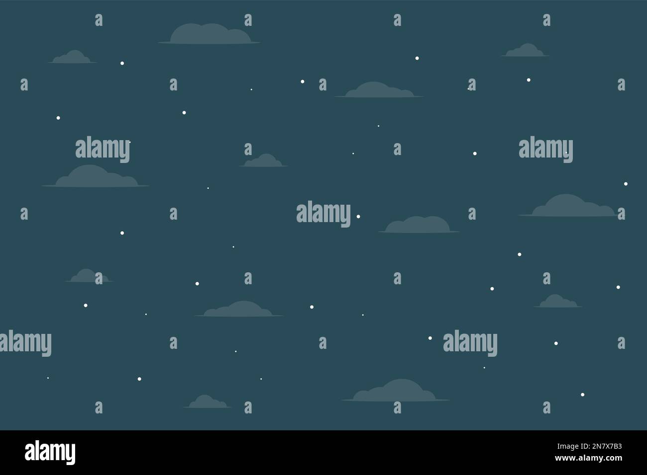 night sky with clouds and stars vector illustration background texture Stock Vector